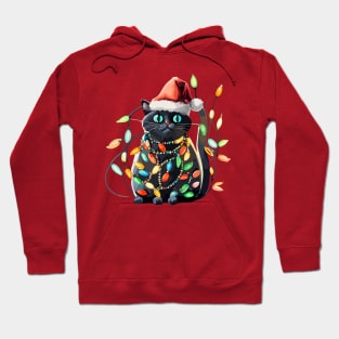 Christmas Lights Cat Merry Catmas Hoodie